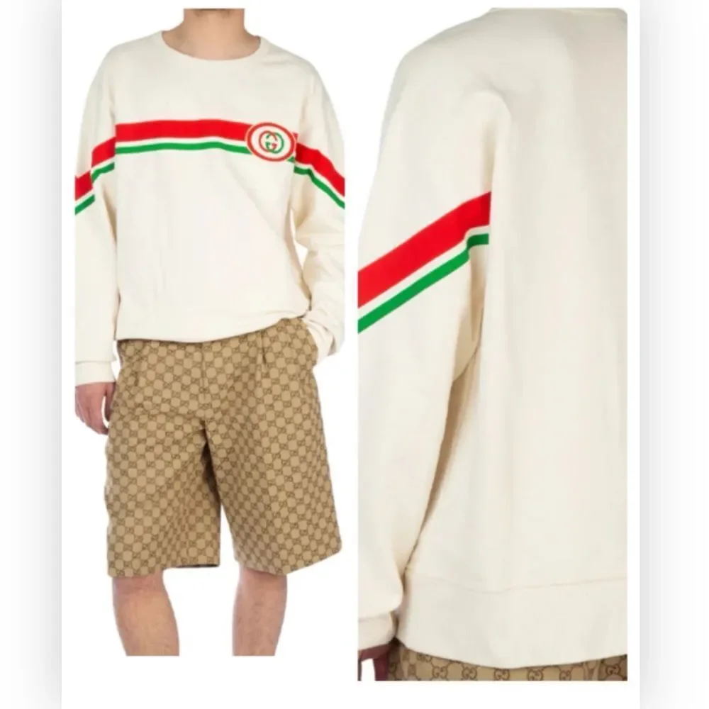 Gucci  GG Logo Distressed Sweatshirt over size